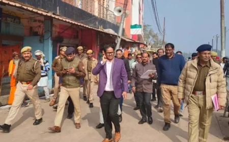 डीएम ने मेला क्षेत्र की व्यवस्थाओं का किया निरीक्षण