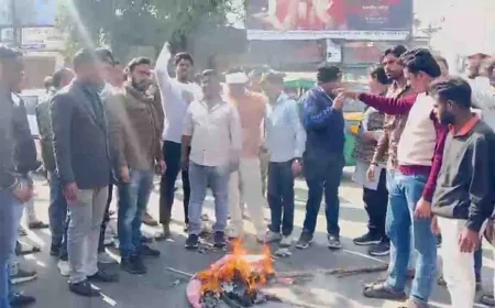 राष्ट्रभक्त संगठन ने किया पुतला दहन, राष्ट्रपति के नाम सौंपा ज्ञापन