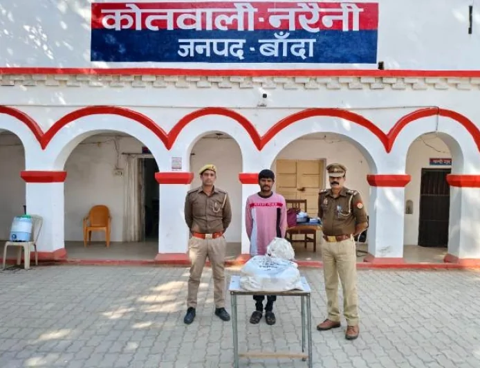 बांदा : पुलिस ने 6 घंटे में स्टेपनी टायर चोरी करने वाला आरोपी दबोचा, चोरी का सामान बरामद