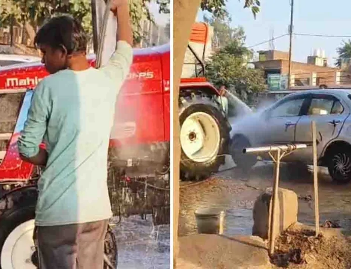कुरारा में पेयजल से वाहन धुलाई का खेल, अवैध कनेक्शन का आरोप