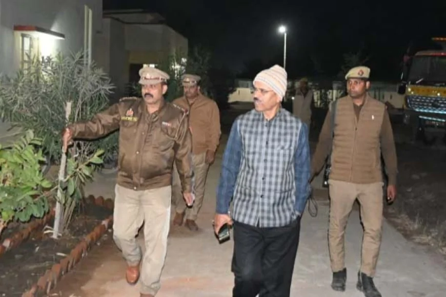 निर्माणाधीन थाना भरतकूप का एसपी ने किया निरीक्षण