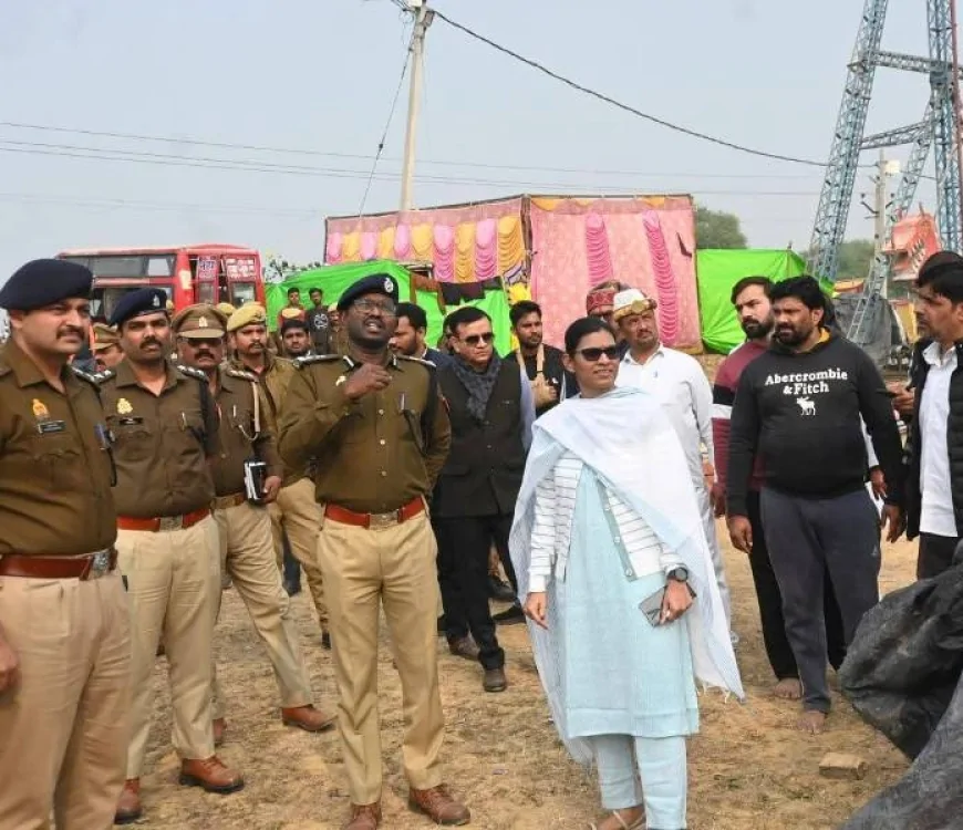 मौनी बाबा धाम मेला-भंडारे की तैयारियों का अधिकारियों ने किया निरीक्षण