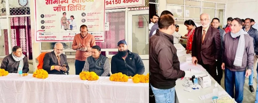 रोडवेज बस चालक-परिचालकों का हुआ स्वास्थ्य परीक्षण