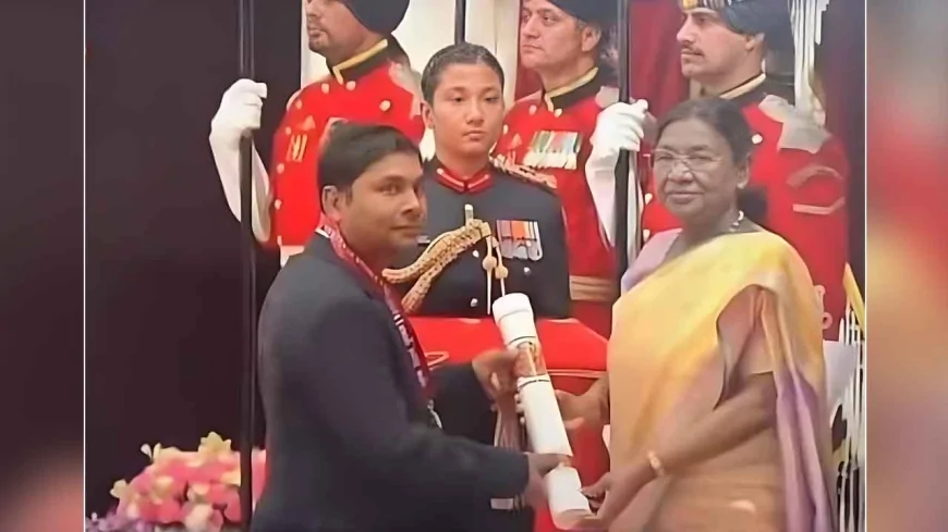 राष्ट्रपति ने बांदा के लाल को राष्ट्रीय विज्ञान अवार्ड से किया सम्मानित