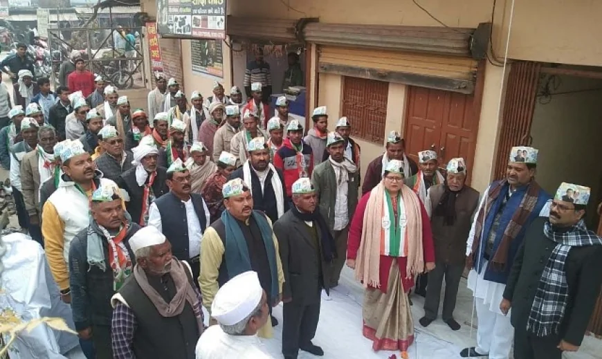 कांग्रेसियों ने मनाया भारतीय राष्ट्रीय कांग्रेस का 140वां स्थापना दिवस