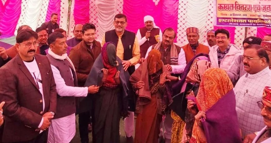 समाजसेवी संस्था पायनियर्स क्लब ने दो सैकड़ा जरूरतमंदो को बांटे कंबल