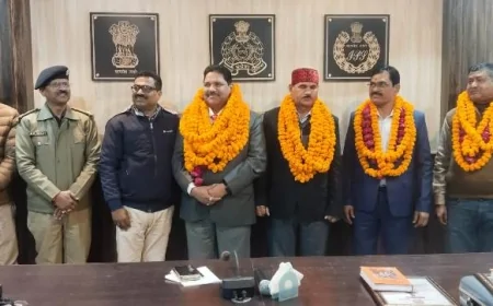 सेवानिवृत उपाधीक्षक, उप निरीक्षक, मुख्य आरक्षी को दी गयी विदाई