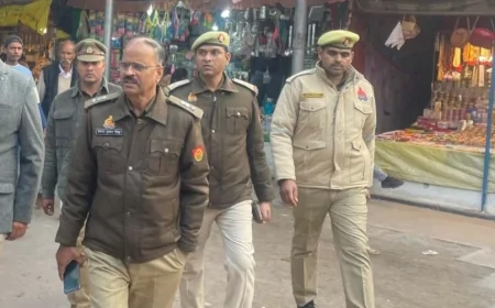 परिक्रमा मार्ग में सुरक्षा व्यवस्था का एसपी ने लिया जायजा