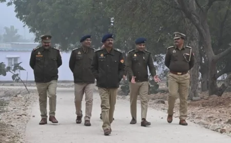 एसपी ने परेड का निरीक्षण कर पुलिस लाइन का किया भ्रमण