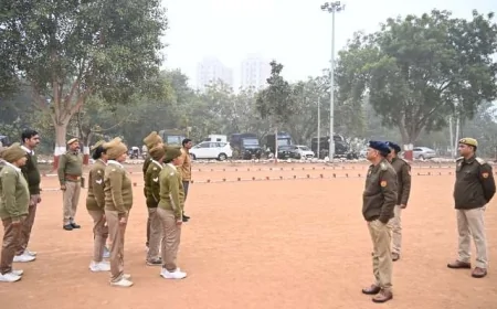 एसपी ने परेड और पुलिस लाइन का किया निरीक्षण