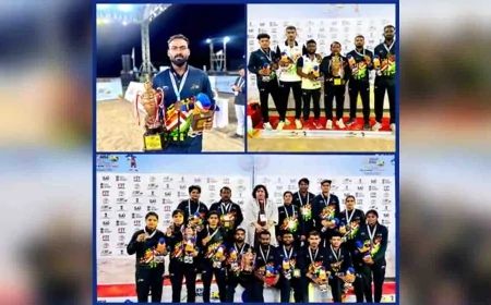 खेलो इंडिया बीच कबड्डी में बांदा के अंशुल का परचम, यूपी टीम ने जीता उपविजेता का गौरव