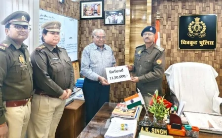 पुलिस ने रिटायर्ड आरसेटी निदेशक के खाता में वापस कराए साढ़े ग्यारह लाख रुपए