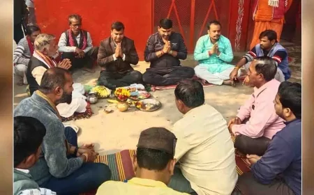 मां आनंदी माता मंदिर के सौन्दर्यीकरण को हुआ भूमि पूजन