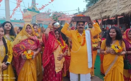 झलोखर गांव में बसंत पंचमी पर विष्णु महायज्ञ व श्रीमद्भागवत कथा का शुभारम्भ