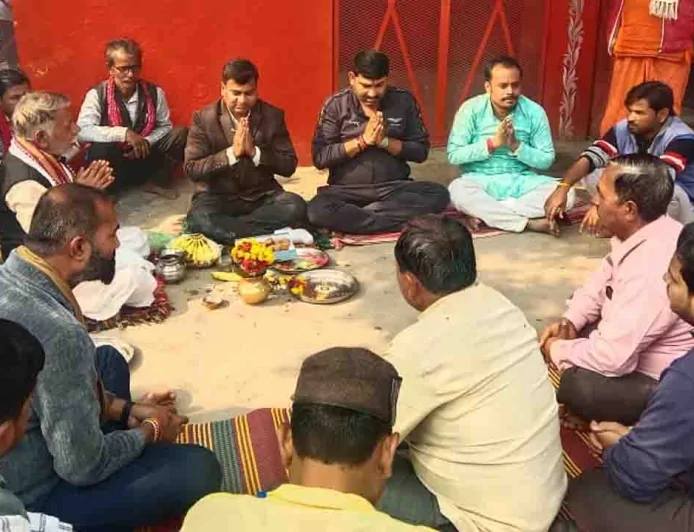 मां आनंदी माता मंदिर के सौन्दर्यीकरण को हुआ भूमि पूजन