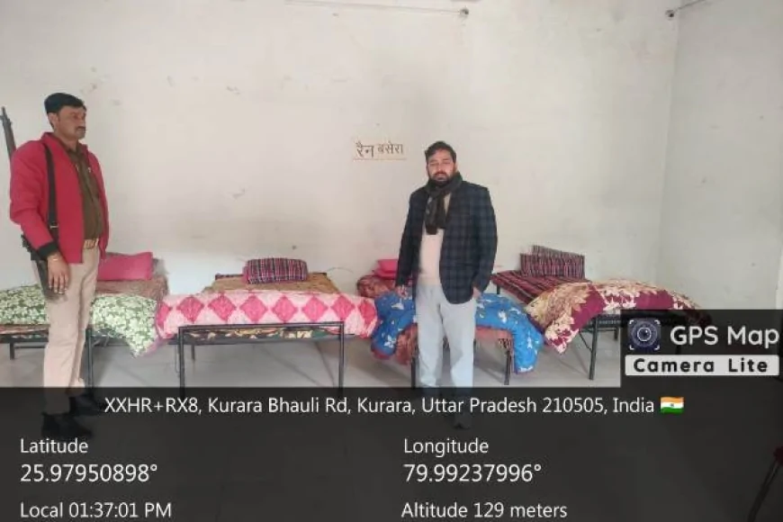 अधिशासी अधिकारी ने रैन बसेरे का किया निरीक्षण