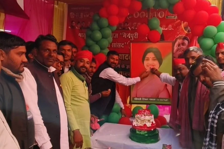 सदर विधायक ने मैनपुरी सांसद डिंपल यादव के जन्मदिन पर किया कन्यापूजन