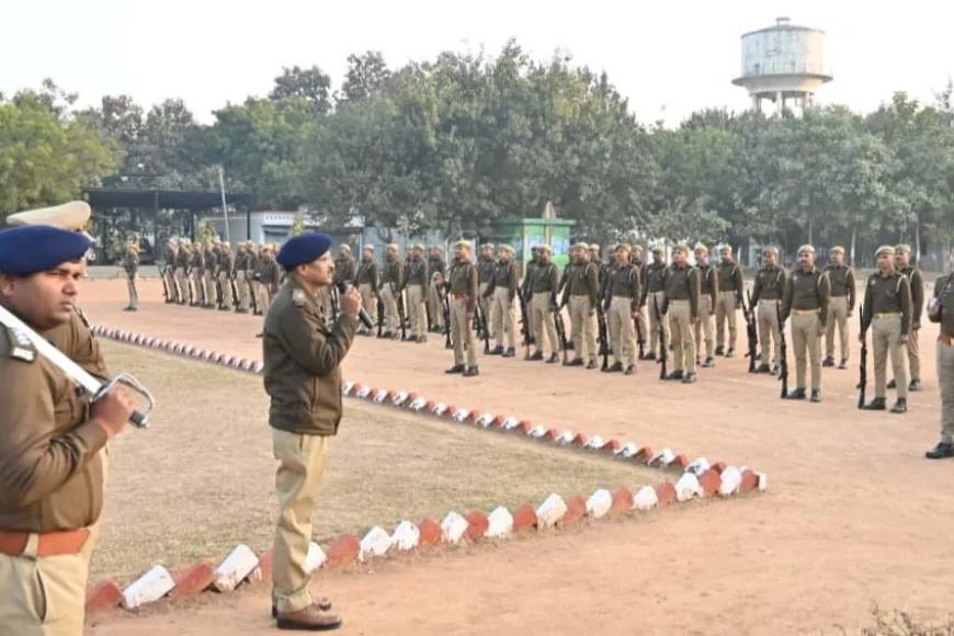 परेड व पुलिस लाइन का एसपी ने किया निरीक्षण