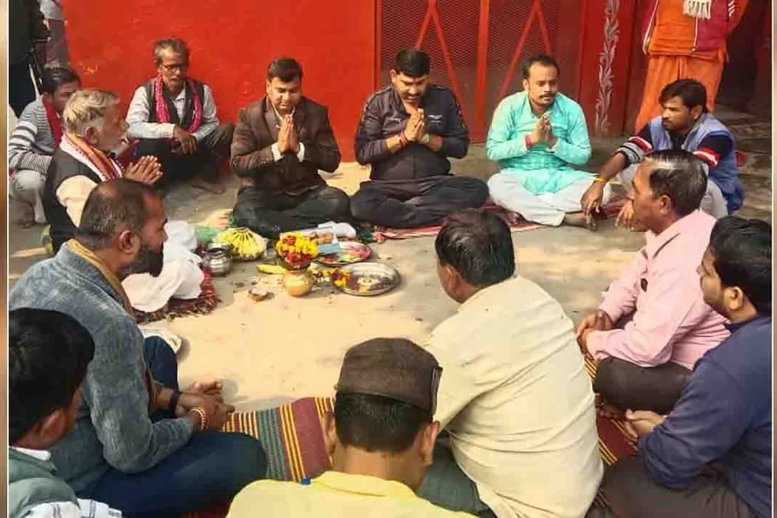 मां आनंदी माता मंदिर के सौन्दर्यीकरण को हुआ भूमि पूजन