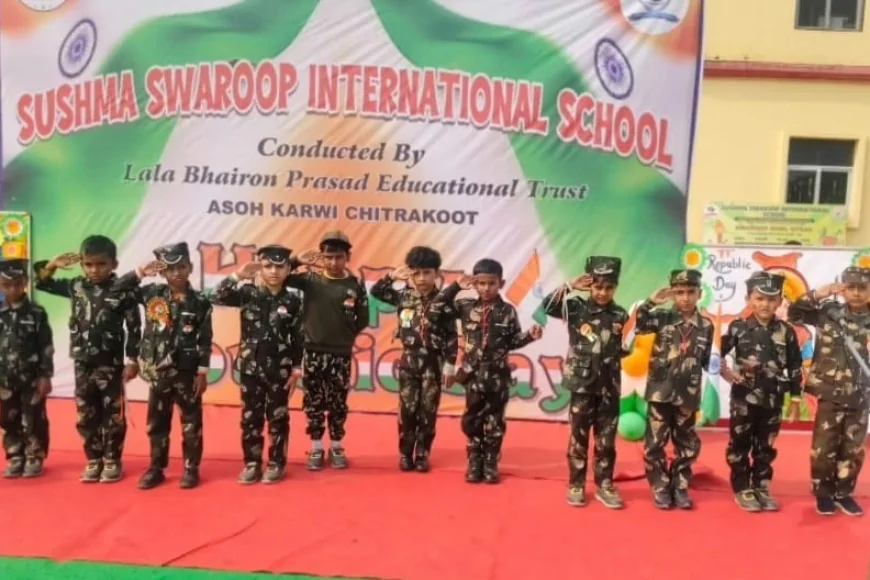 पुलिस लाइन गणतंत्र दिवस समारोह में सुषमा स्वरूप इंटरनेशनल स्कूल ने हासिल किया प्रथम स्थान