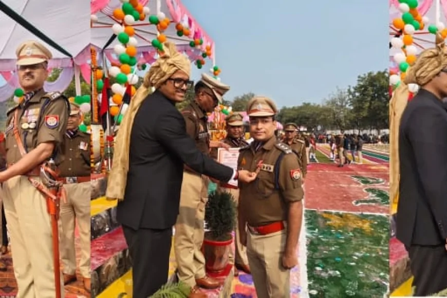 पुलिस लाइन्स में मनाया गया 77वां गणतन्त्र दिवस