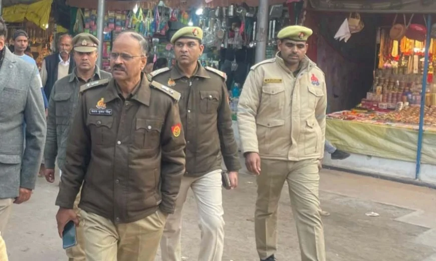 परिक्रमा मार्ग में सुरक्षा व्यवस्था का एसपी ने लिया जायजा