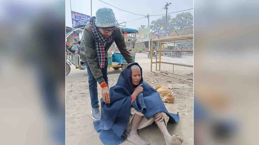 समाजसेवी शिवमंगल अग्रहरि ने गरीब, असहायो को बांटा कंबल