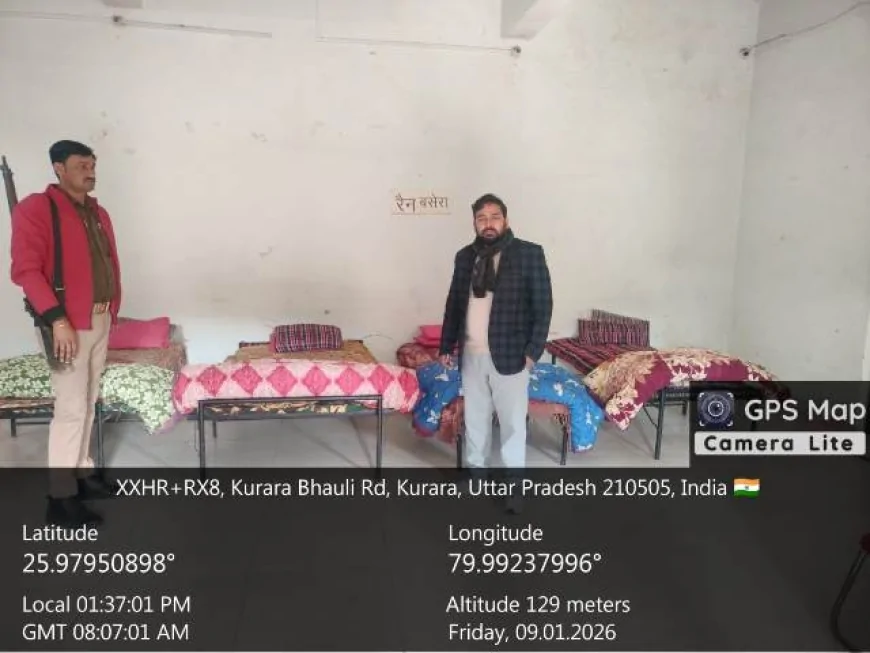 अधिशासी अधिकारी ने रैन बसेरे का किया निरीक्षण