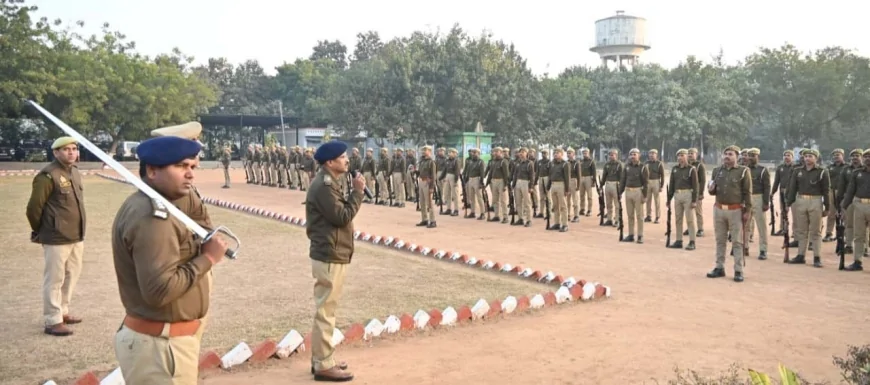 परेड व पुलिस लाइन का एसपी ने किया निरीक्षण