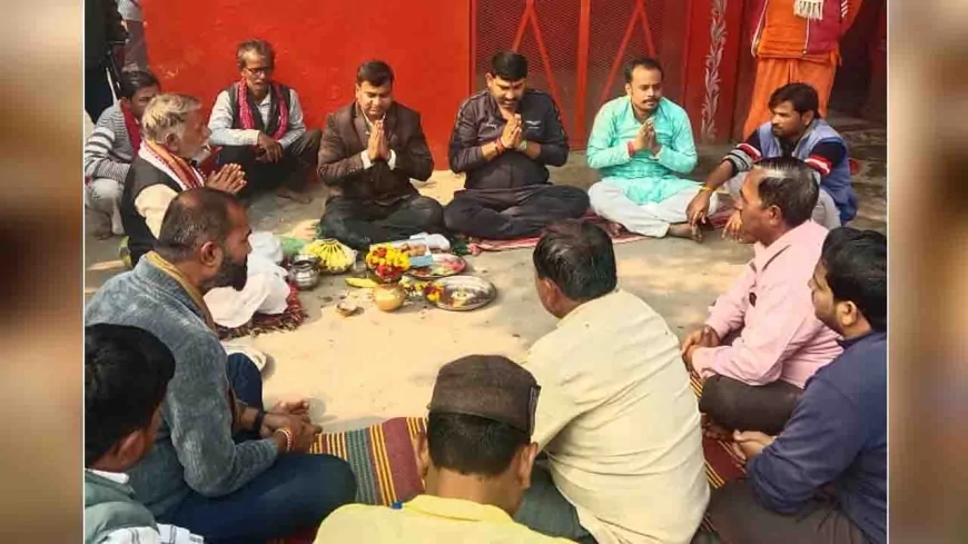 मां आनंदी माता मंदिर के सौन्दर्यीकरण को हुआ भूमि पूजन