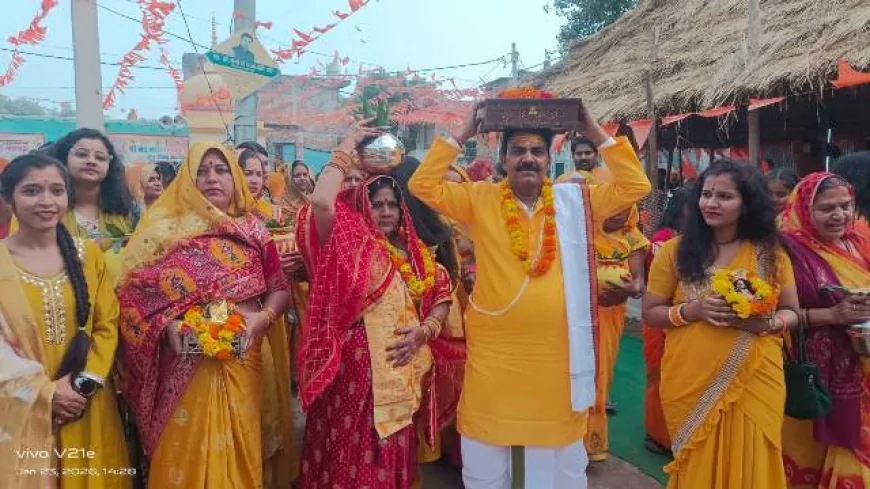 झलोखर गांव में बसंत पंचमी पर विष्णु महायज्ञ व श्रीमद्भागवत कथा का शुभारम्भ