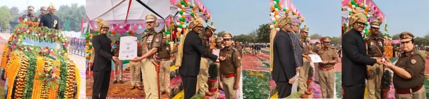 पुलिस लाइन्स में मनाया गया 77वां गणतन्त्र दिवस