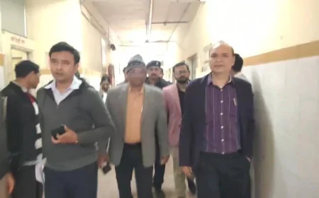 झांसी मंडल की मेडिकल टीम का बांदा जिला अस्पताल में औचक निरीक्षण