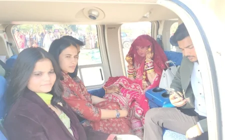 राठ में पहली बार हैलीकॉप्टर से हुई दुल्हन की विदाई