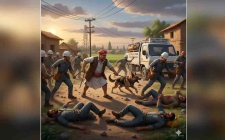 विद्युत टीम पर ग्राम प्रधान व समर्थकों का हमला, जर्मन शेफर्ड छोड़ा, पांच कर्मचारी घायल