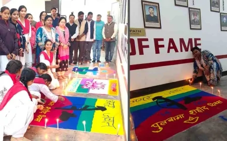 राजकीय महिला पीजी कॉलेज बांदा में पुलवामा शहीदों को दी गई श्रद्धांजलि