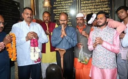 चर सोमनाथ मंदिर में एसपी ने किया शिव जलाभिषेक