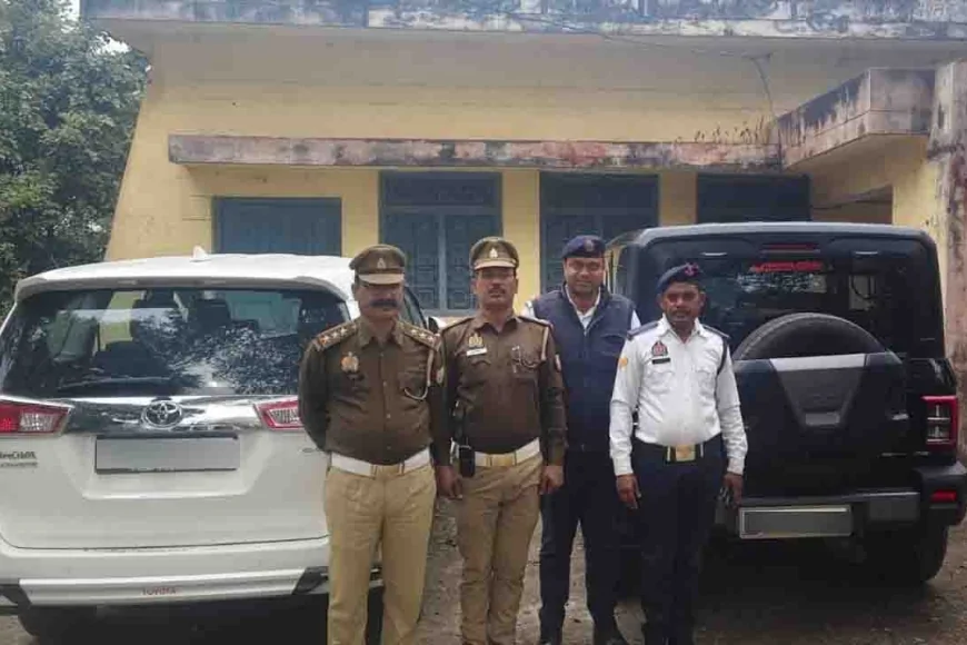 बाँदा में स्टंटबाजी पर पुलिस की सख्त कार्रवाई, लग्जरी गाड़ियां सीज