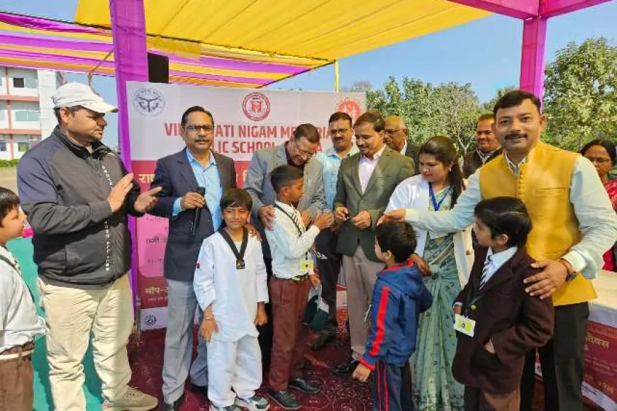 राष्ट्रीय कृमि मुक्ति दिवस के शुभारंभ कार्यक्रम पर विद्यावती निगम मेमोरियल स्कूल में जागरूकता कार्यक्रम आयोजित