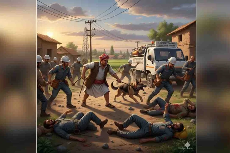 विद्युत टीम पर ग्राम प्रधान व समर्थकों का हमला, जर्मन शेफर्ड छोड़ा, पांच कर्मचारी घायल