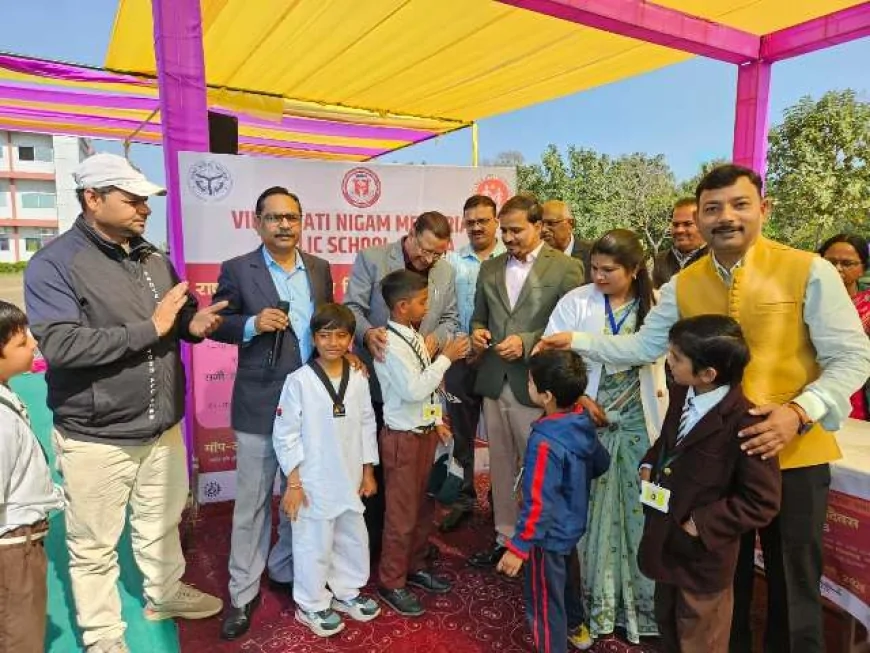 राष्ट्रीय कृमि मुक्ति दिवस के शुभारंभ कार्यक्रम पर विद्यावती निगम मेमोरियल स्कूल में जागरूकता कार्यक्रम आयोजित