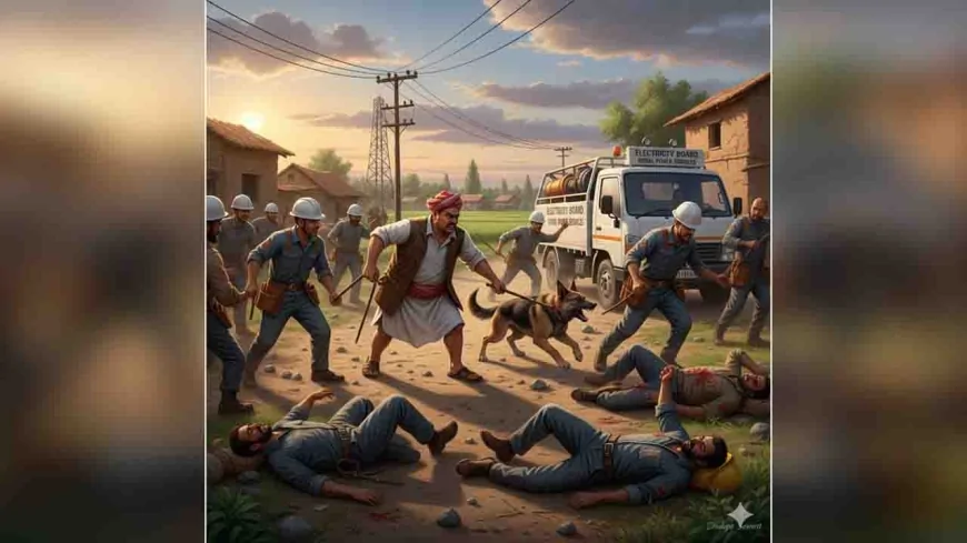 विद्युत टीम पर ग्राम प्रधान व समर्थकों का हमला, जर्मन शेफर्ड छोड़ा, पांच कर्मचारी घायल