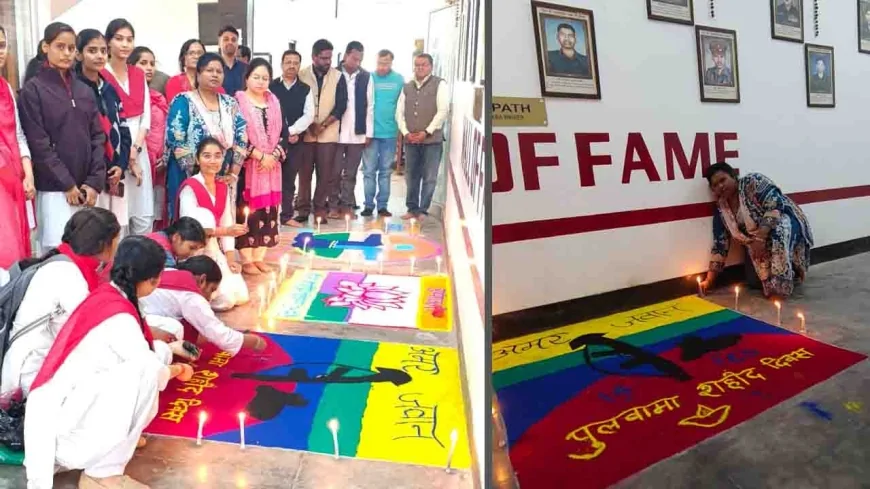 राजकीय महिला पीजी कॉलेज बांदा में पुलवामा शहीदों को दी गई श्रद्धांजलि