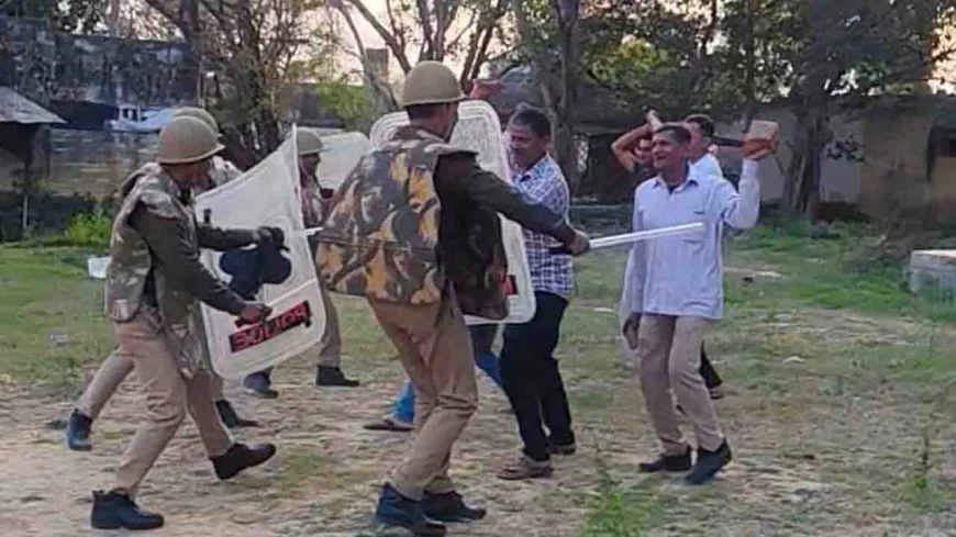 कोतवाली परिसर में दंगा नियंत्रण का अभ्यास