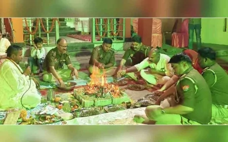 नवसृजित पुलिस चौकी कौहारी का एसपी ने किया उद्घाटन