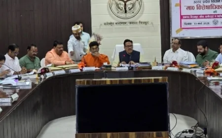 मंडल के अधिकारियों के साथ मिनी सदन में सभापति ने ली विस्तृत जानकारी