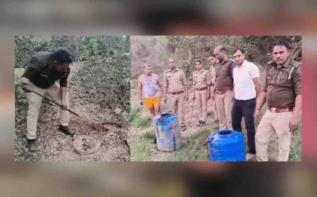 आबकारी टीम ने दी दबिश, आठ कुंतल लहन कराया नष्ट