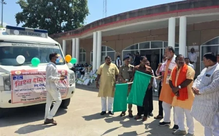 निक्षय वाहन को दिखाई हरी झंडी, बांटे गए पोषण पोटली