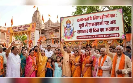 रामभक्तों के लिए बड़ी सौगात : यूपी में रामनवमी पर अब लगातार दो दिन का अवकाश