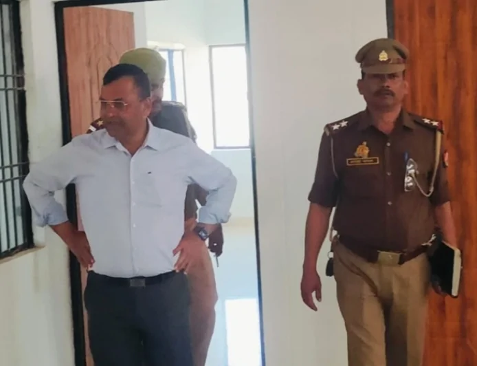 निर्माणाधीन थाने का एएसपी ने किया निरीक्षण